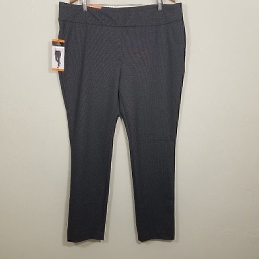 NWT Dalia Built-in Tummy Control Mid Rise Pull-on Gray Stretch Pants Size XXL - Picture 3 of 11